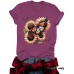 Short sleeved women's t-shirt floral