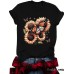Short sleeved women's t-shirt floral