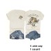 Coconut tree pattern printed round neck short sleeved shirt