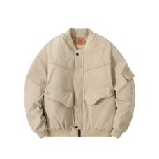 Casual Color-blocked Flight Cotton  Baseball Style