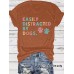 Printed short sleeved pet enthusiast printed round neck Printed short sleeved pet enthusiast printed round neck