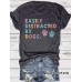 Printed short sleeved pet enthusiast printed round neck Printed short sleeved pet enthusiast printed round neck