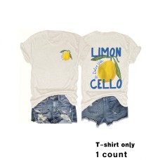 Printed short sleeved lemon Printed short sleeved lemon