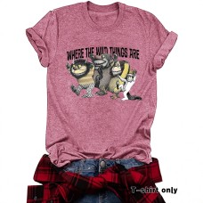Printed short sleeved monster print Printed short sleeved monster print