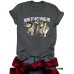 Printed short sleeved monster print
