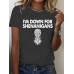 Printed short sleeved pineapple letter print
