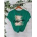 California Coconut Tree Printed Short Sleeve