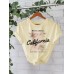 California Coconut Tree Printed Short Sleeve