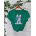 Rabbit new short sleeved women's clothing