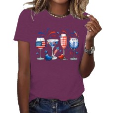 Printed short sleeved patriotic American flag Printed short sleeved patriotic American flag