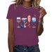 Printed short sleeved patriotic American flag