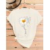 Short sleeved women's sunflower