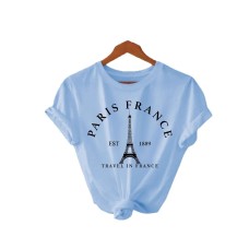 Iron Tower Printed Loose Short Sleeve Iron Tower Printed Loose Short Sleeve