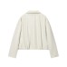 Casual Versatile Collar Zipper Cotton Solid Color Jacket