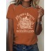 Round neck short sleeved women's pure cotton castle