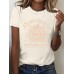 Round neck short sleeved women's pure cotton castle
