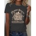 Round neck short sleeved women's pure cotton castle