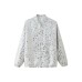 Stand up collar long sleeved sequined zipper jacket for women
