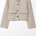Versatile collar single breasted pocket jacket for women