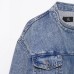 Single breasted long sleeved denim distressed jacket for women