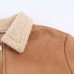 Versatile collar long sleeved zipper pocket jacket for women