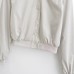 Round neck single breasted solid color jacket for women