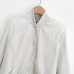 Round neck single breasted solid color jacket for women