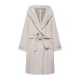 Long sleeved single breasted solid color trench coat for women