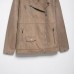 Flip collar zipper suede effect jacket for women