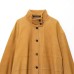 Single breasted leather solid color jacket for women