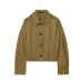 Collar single breasted solid color jacket for women
