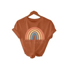 Rainbow print top