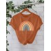 Rainbow print top