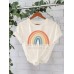 Rainbow print top