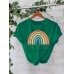 Rainbow print top
