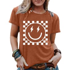 Printed short sleeved emoji mosaic