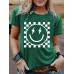 Printed short sleeved emoji mosaic