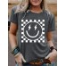 Printed short sleeved emoji mosaic