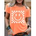 Printed short sleeved emoji mosaic