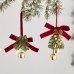 Christmas Reindeer Antler Bell Ornament Decorative Hanging Accessory Door Hanger Window Scene Decoration Christmas Tree Ornament