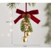 Christmas Reindeer Antler Bell Ornament Decorative Hanging Accessory Door Hanger Window Scene Decoration Christmas Tree Ornament
