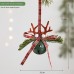 Christmas Reindeer Antler Bell Ornament Decorative Hanging Accessory Door Hanger Window Scene Decoration Christmas Tree Ornament