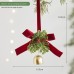Christmas Reindeer Antler Bell Ornament Decorative Hanging Accessory Door Hanger Window Scene Decoration Christmas Tree Ornament