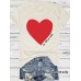 Printed short sleeved heart lacha print round neck