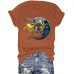Printed Short Sleeves Sun Moon