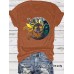 Printed Short Sleeves Sun Moon