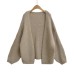 Loose Oversized Knit Cardigan Sweater for Women, Mid-Length, Thick Chunky Knit