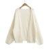 Loose Oversized Knit Cardigan Sweater for Women, Mid-Length, Thick Chunky Knit