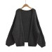 Loose Oversized Knit Cardigan Sweater for Women, Mid-Length, Thick Chunky Knit