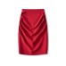 style new women's sexy high-waisted fitted pencil skirt with design beauty, pleated back slit short skirt solid color